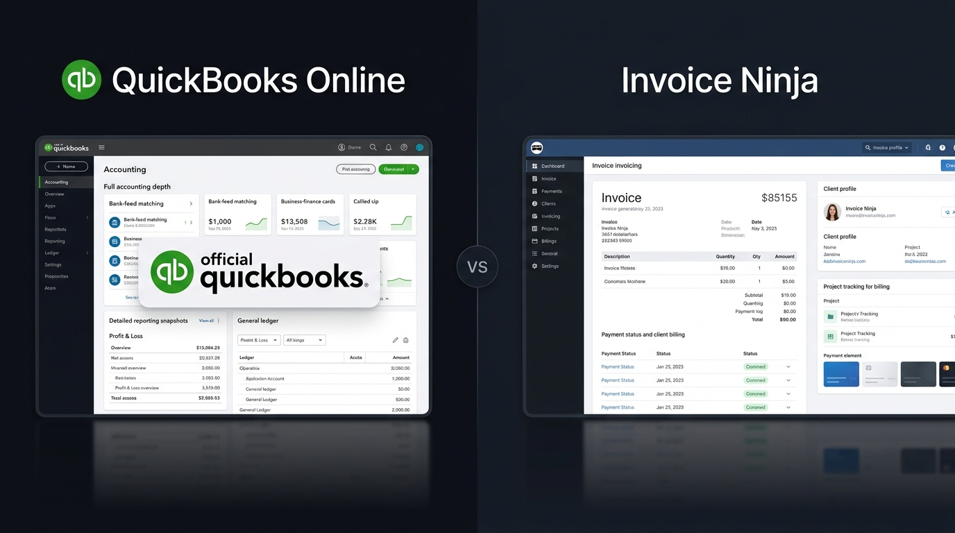 QuickBooks vs Invoice Ninja: Full Accounting Suite or Lean Invoicing Tool?