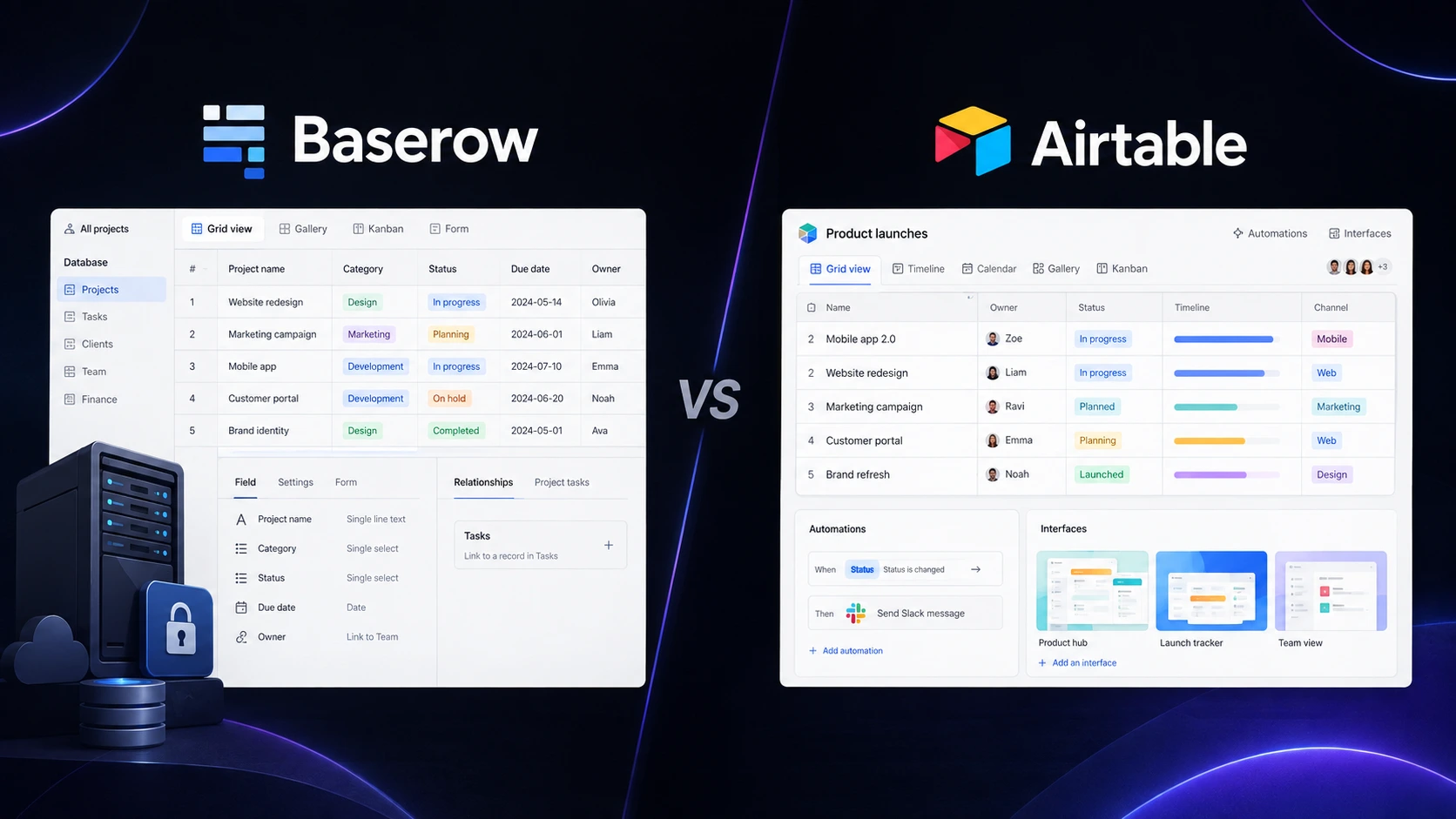 No Code Database Tools: Baserow vs Airtable Which One Is Better?