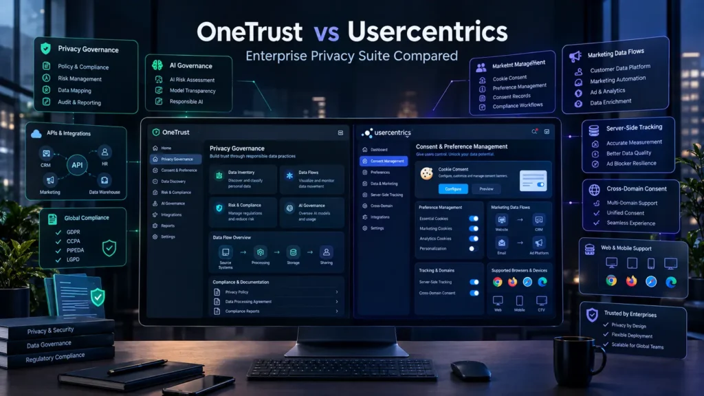 OneTrust vs Usercentrics: Enterprise Privacy Suite Compared