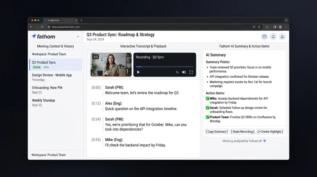 Fathom for AI Meeting