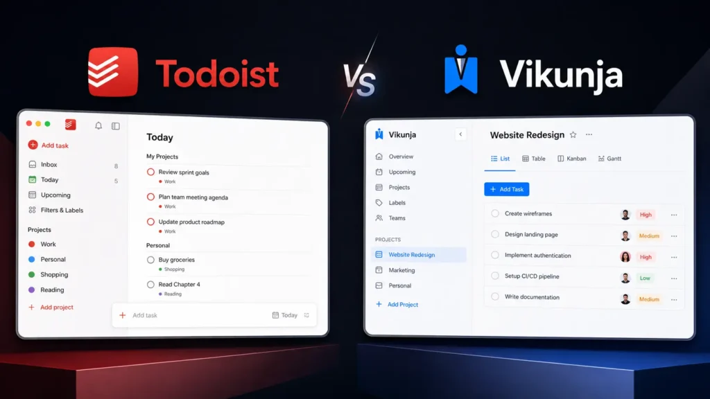 Best Task Management Tools in 2026: Todoist vs Vikunja Features and Pricing Compared