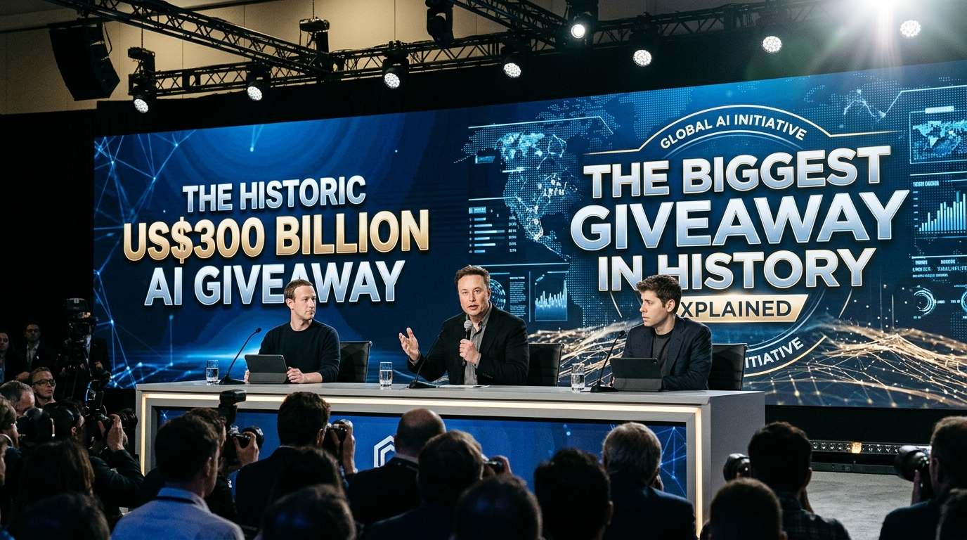 Musk and Two AI Rivals Plan the Biggest Giveaway in History: US$300 Billion Explained