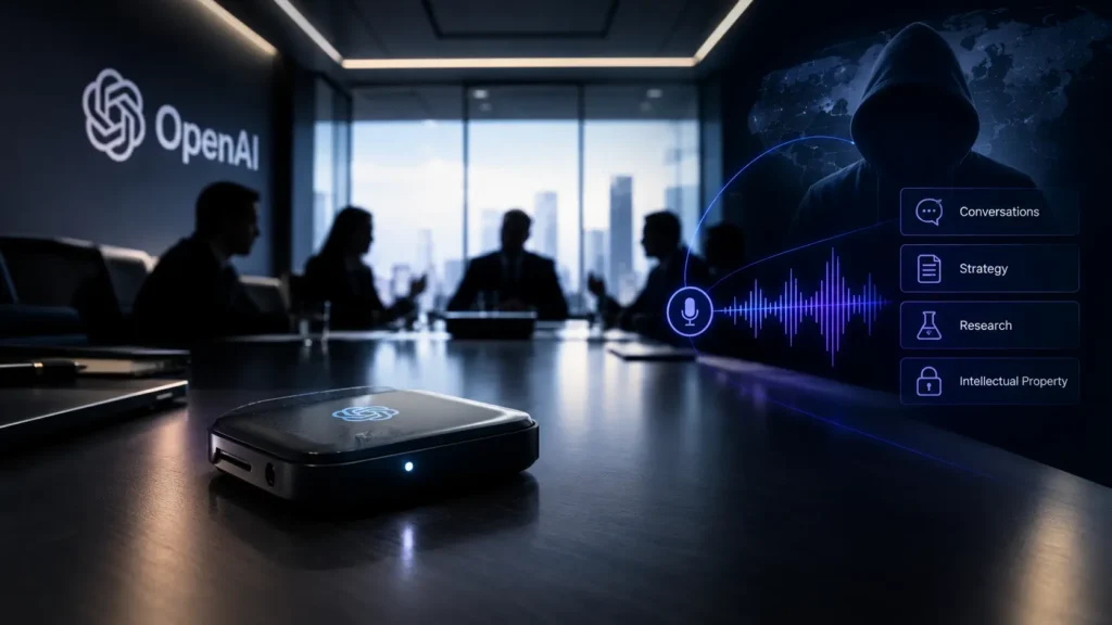 Bug in the Boardroom: What the OpenAI Recording Device Arrest Reveals About AI Espionage