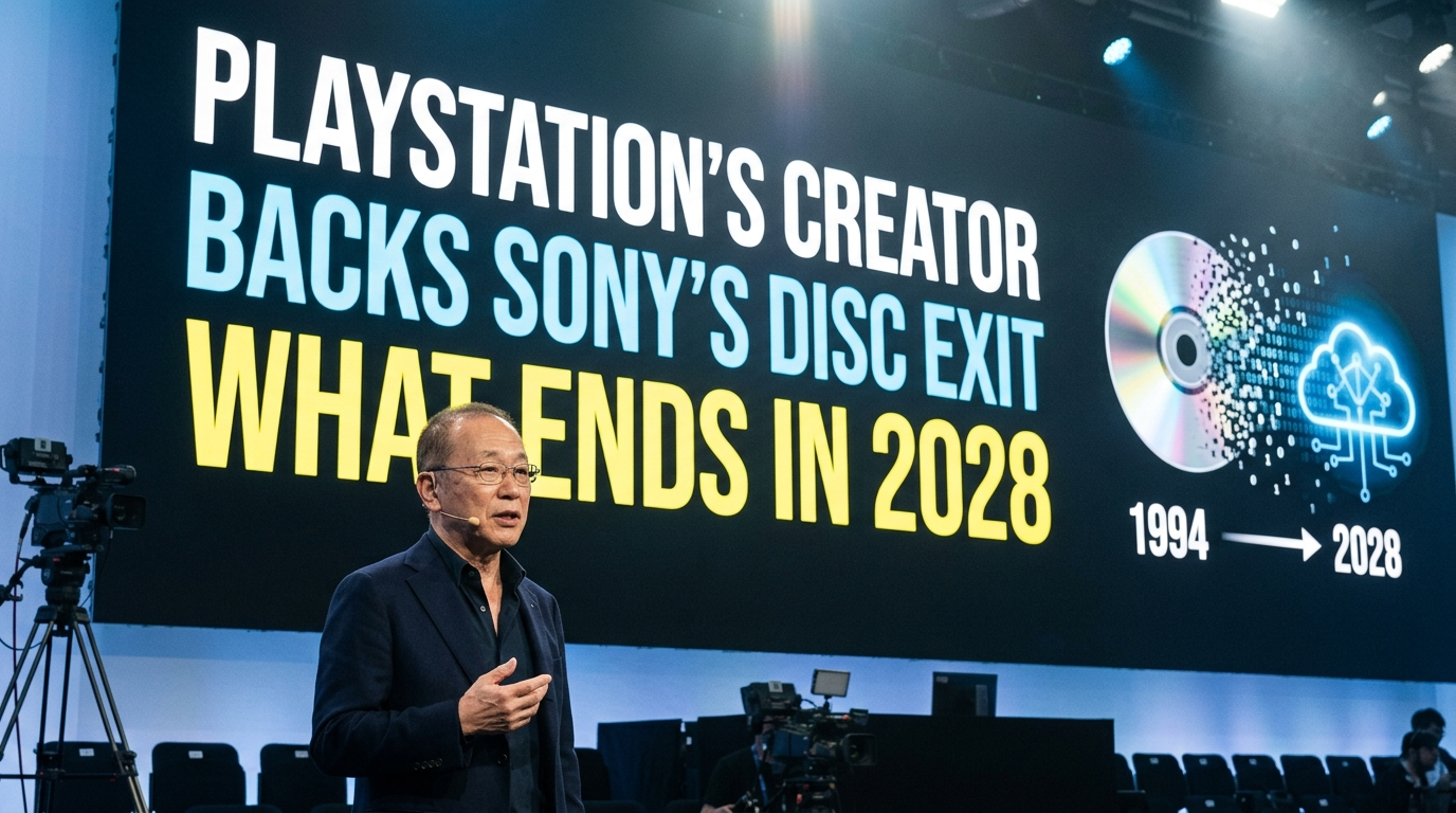 PlayStation’s Creator Backs Sony’s Disc Exit: What Ends in 2028
