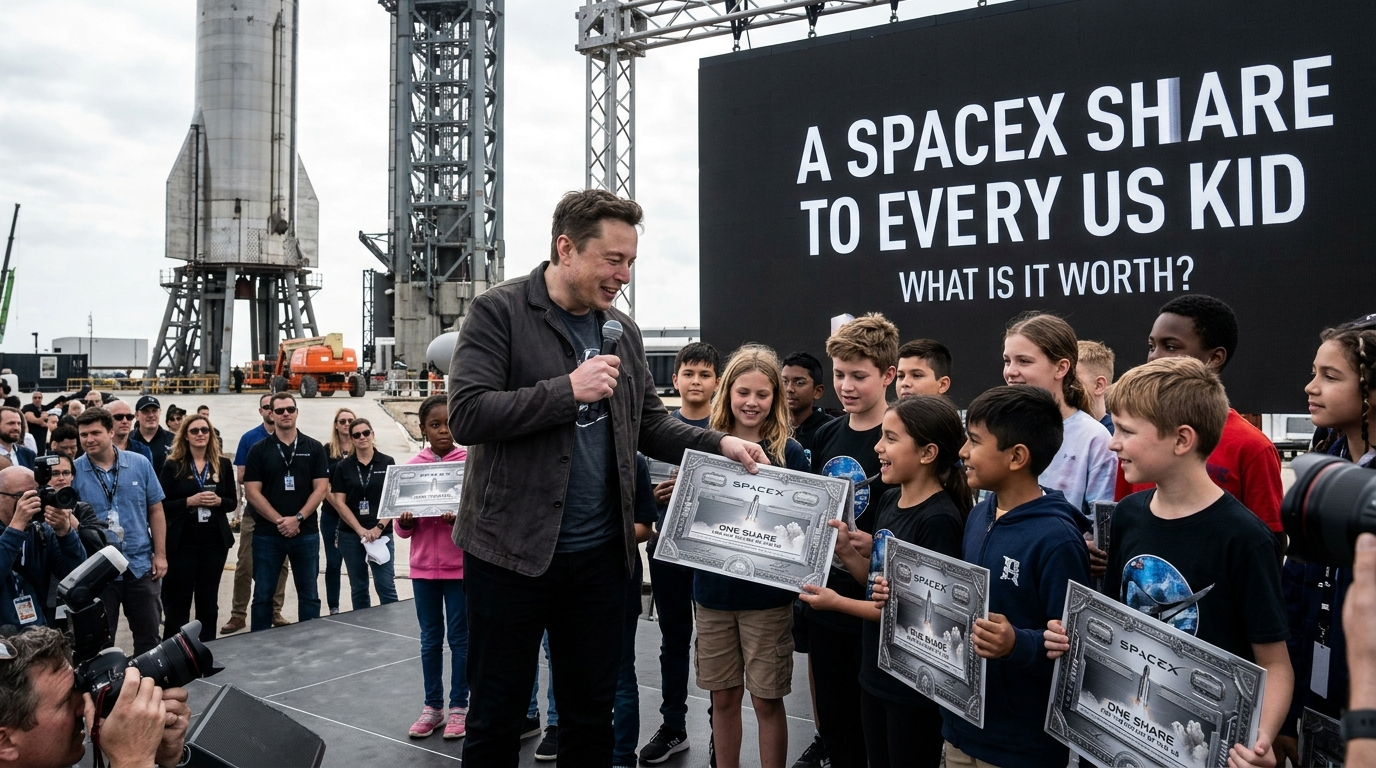 Elon Musk Promises a SpaceX Share to Every US Kid: What It’s Worth